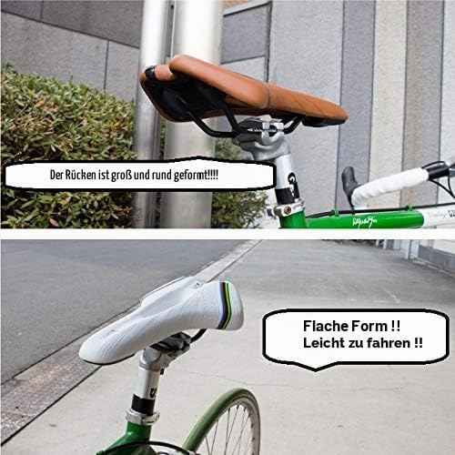 GORIX Fahrradsattel, komfortabel, mit Schiene, MTB, Rennrad, für Damen und Herren (A6-1) Hellbraun,