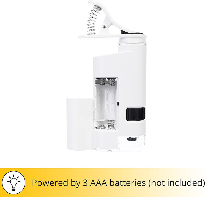 Levenhuk Zeno Cash ZC16 100-150-fach LED-Lernmikroskop mit Clip für Kinder, Schüler und Professionel