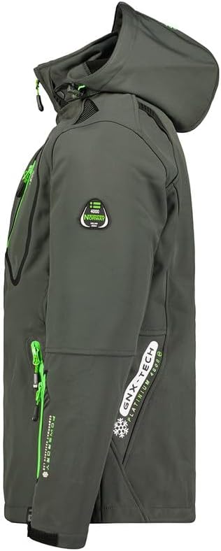 Geographical Norway Tanada Men - Softshelljacke Herren Wasserdicht atmungsaktiv Kapuze - Outdoor Man