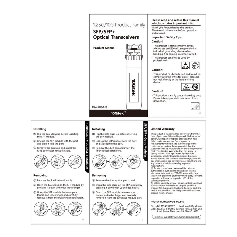 [2 Stück] HP Kompatibel 1G SFP SX Multimode Transceiver J4858A/ J4858B/ J4858C/ J4858D, 1000Base-SX