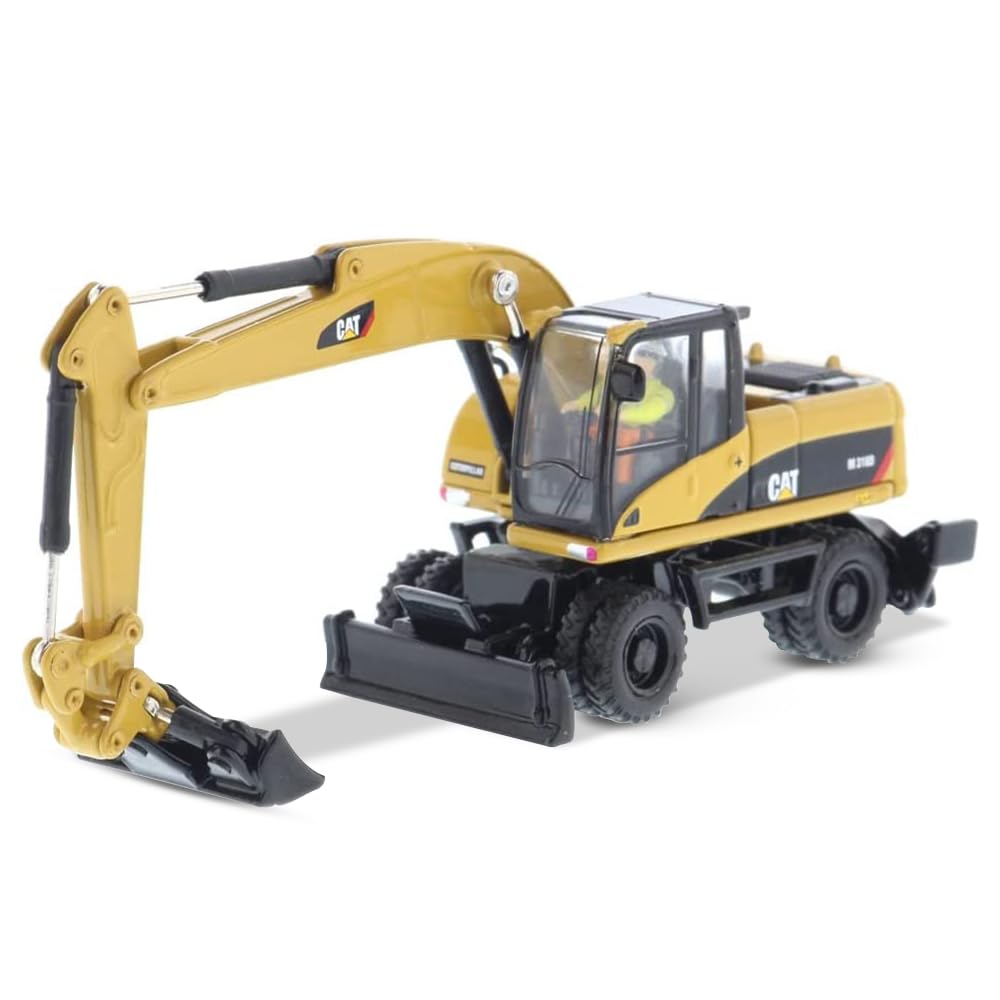 Diecast Masters 85177 - Caterpillar Mobilbagger M318D, detailgetreues H0 CAT Baufahrzeug in Metallbo