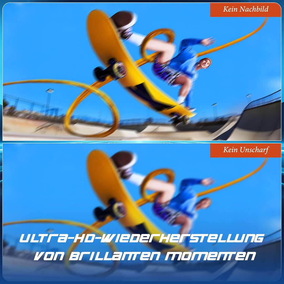 Action Cam 4K,Mini Sportkamera WiFi mit 64G Speicherkarte,Unterwasserkamera,Freihand-POVs,Überall An
