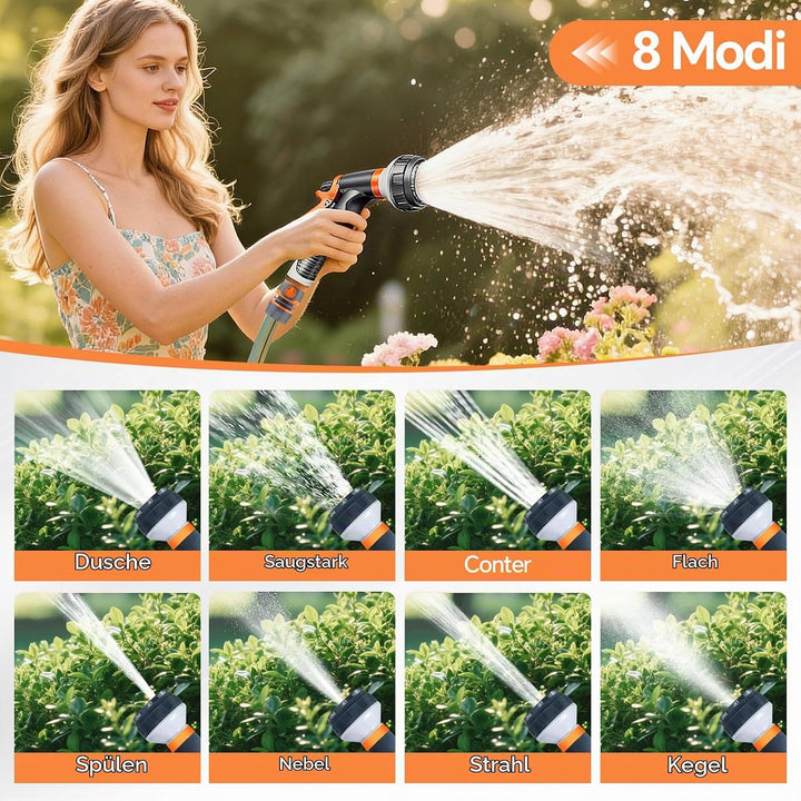 moinkerin Garten Handbrause Gartenschlauch Aufsatz Gartenbrause für Bewässerung Pflanzen oder Rasen,