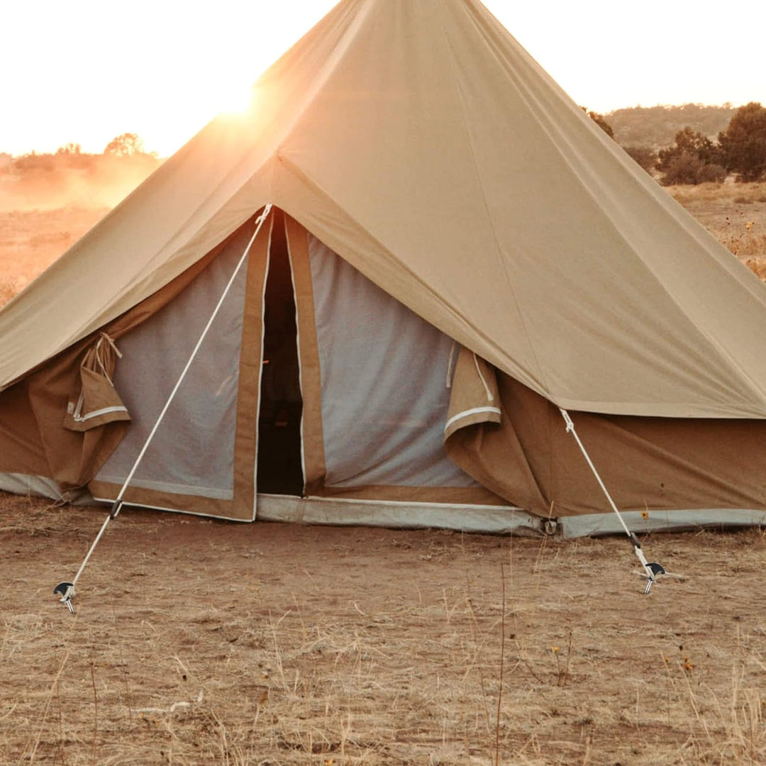 com-four® 12x Zelt-Heringe aus Stahl - robuste Erdnägel mit Gewinde für Camping und Outdoor - ideal