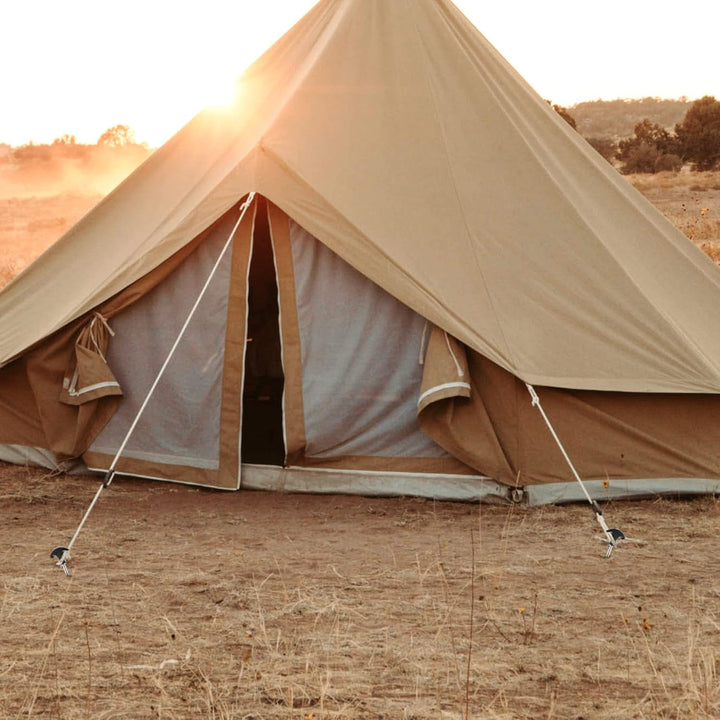 com-four® 24x Zelt-Heringe aus Stahl - robuste Erdnägel mit Gewinde für Camping und Outdoor - ideal
