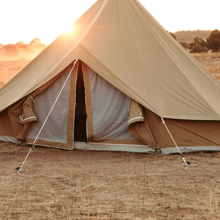com-four® 24x Zelt-Heringe aus Stahl - robuste Erdnägel mit Gewinde für Camping und Outdoor - ideal