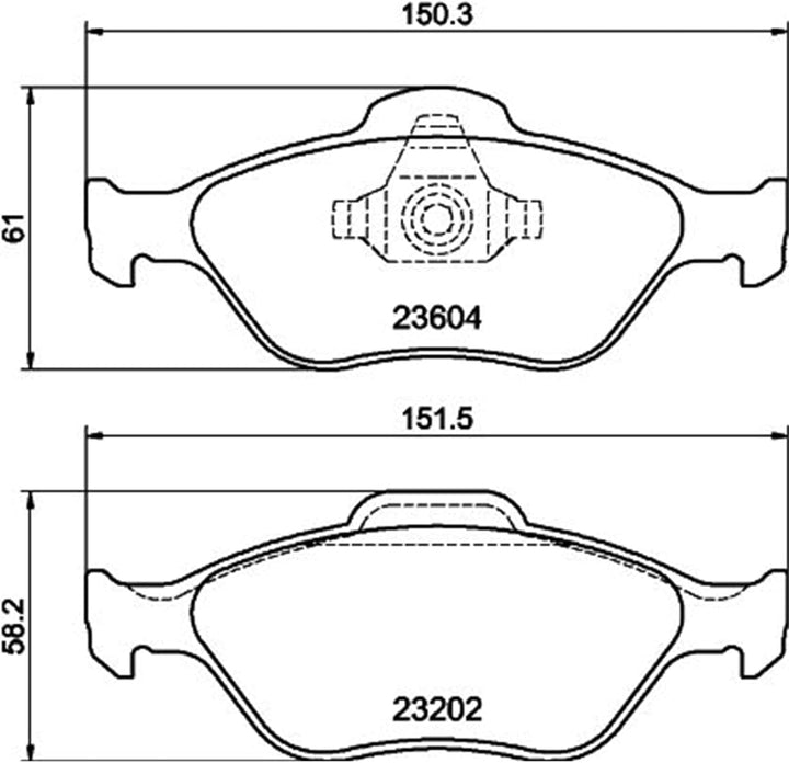HELLA PAGID 8DB 355 008-901 Bremsbelagsatz - T1193 - Dicke/Stärke: 18.8mm - Bremssystem: Teves - nic