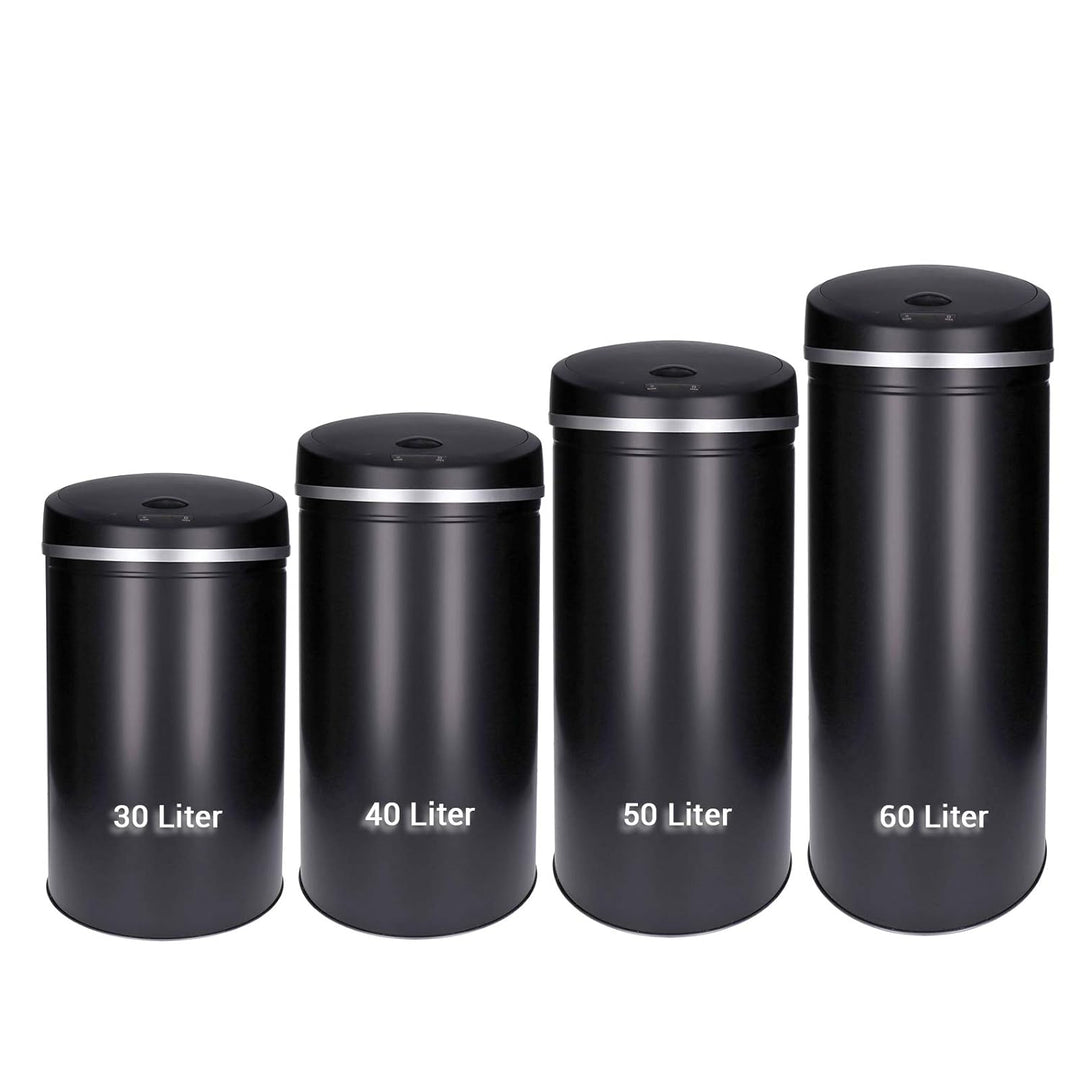 Sensor- Abfallbehälter 30 - 60 Liter mit Abfallbeutelbefestigung, elektrischer Mülleimer, lackierter