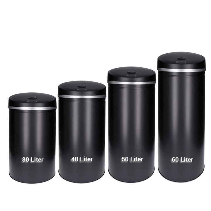 Sensor- Abfallbehälter 30 - 60 Liter mit Abfallbeutelbefestigung, elektrischer Mülleimer, lackierter