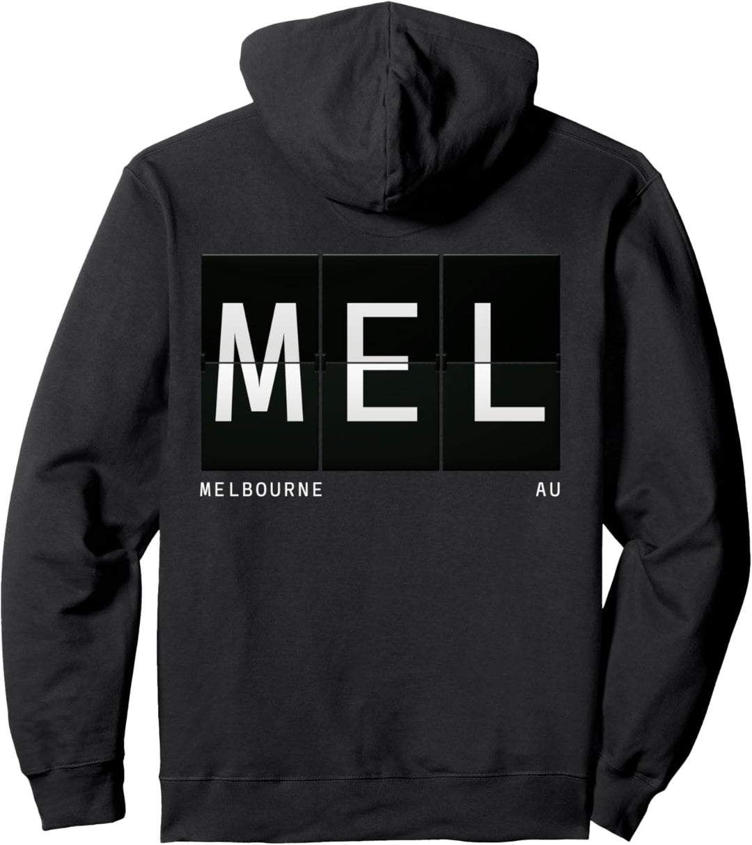 MEL Melbourne Australia Retro Flughafencode Pullover Hoodie