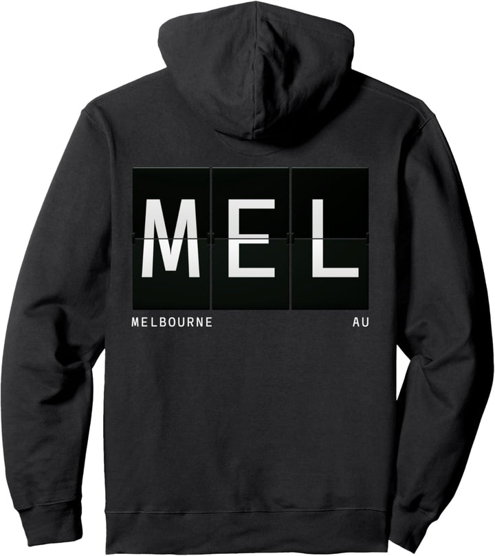 MEL Melbourne Australia Retro Flughafencode Pullover Hoodie