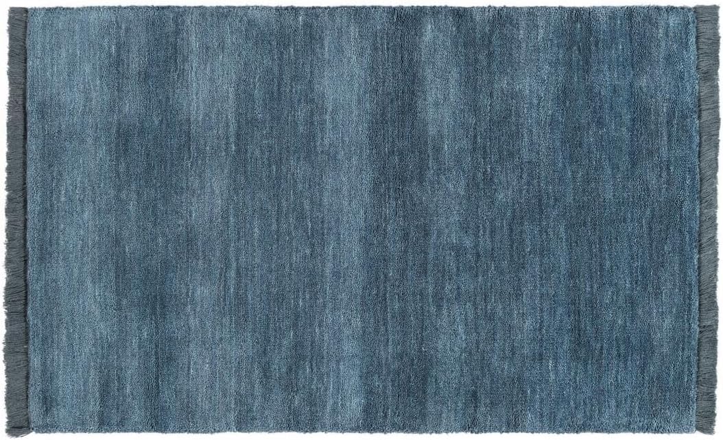 RugVista Handloom Fringes Fussmatte - Dunkeltürkis 60x90 60 x 90 cm (Rechteckig) Dunkel Teal, 60 x 9