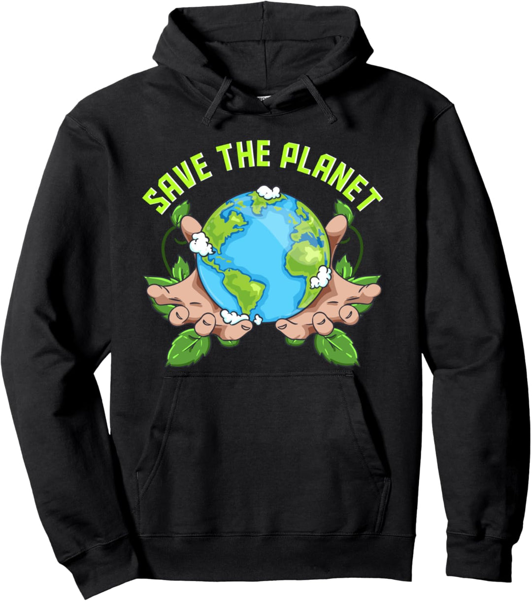 Save The Planet – Green Planet Earth Globe Pullover Hoodie