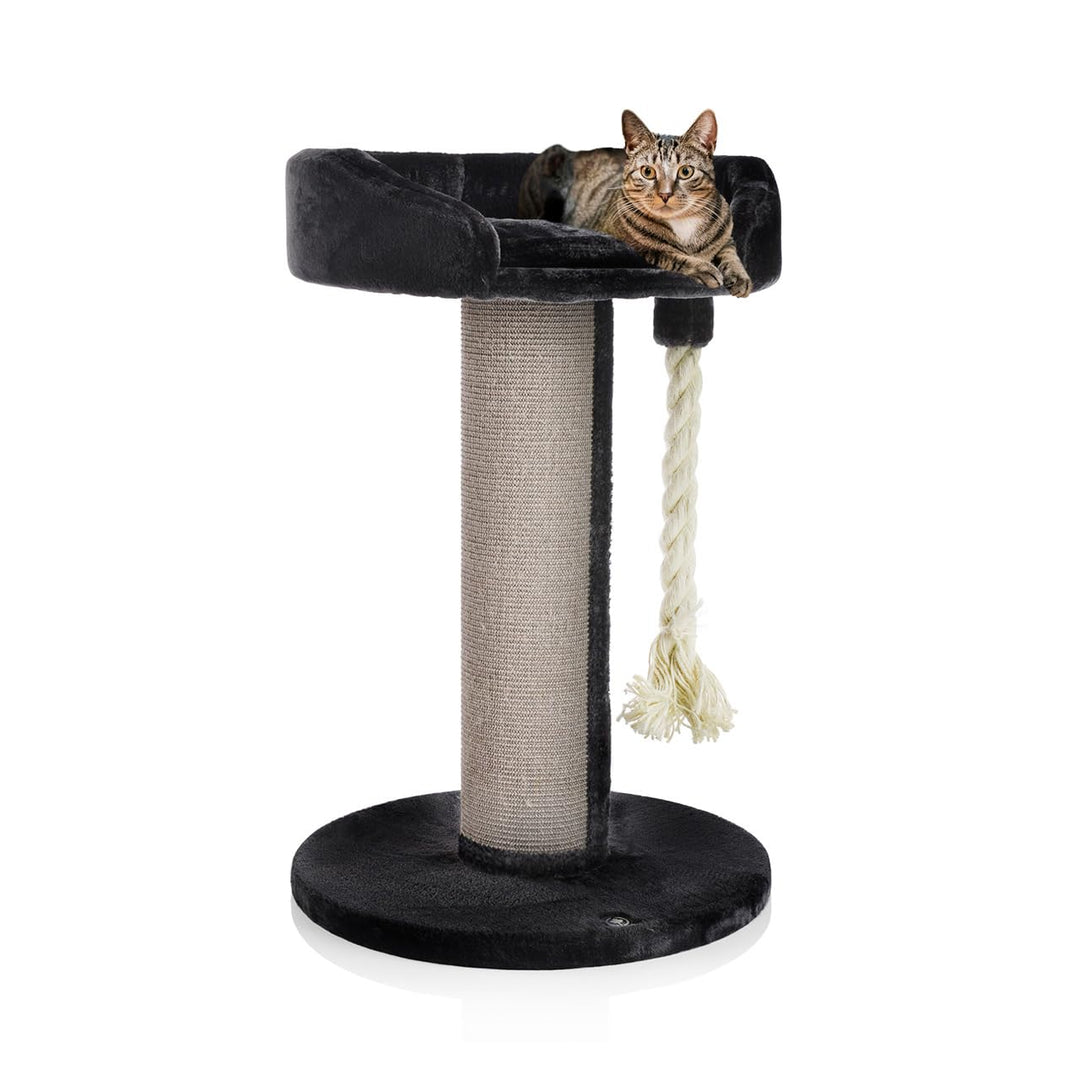 CanadianCat Company | Kratzbaum Ontario - XXL Katzenlounge 100 cm Höhe | anthrazit | Ø 20cm Sisal-Kr