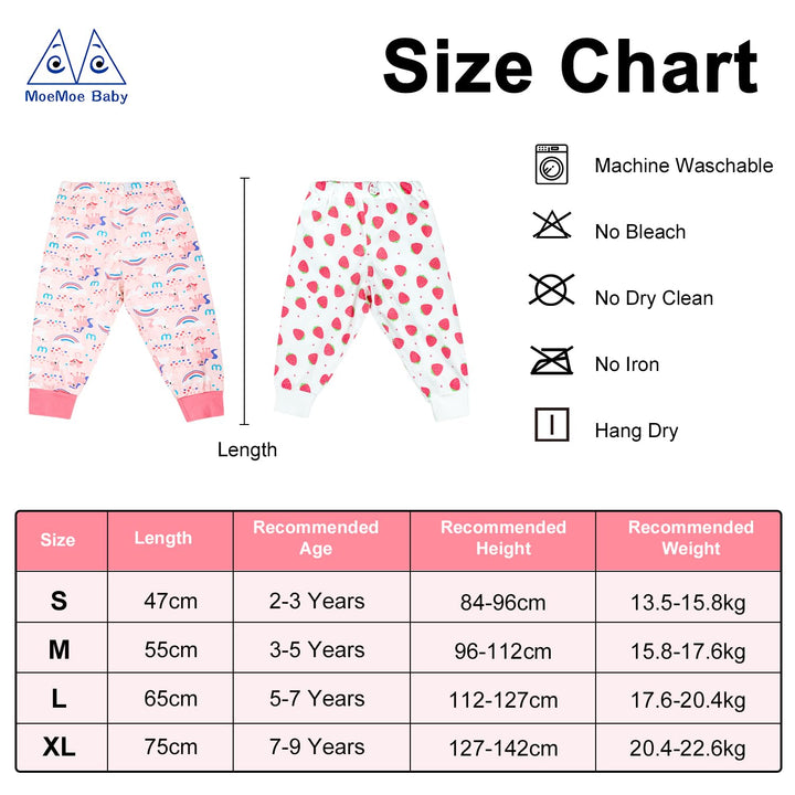 MOEMOE BABY 2 Stück Windelhose Windelrock, Trainingshose Töpfchentraining, Baumwolle Lernhose Traine