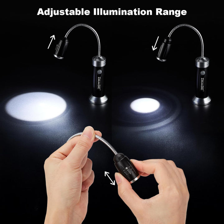 IMAGE Grill Lampe 2 Stück magnetisches LED Grilllicht 360° drehbare BBQ Grillleuchte Beleuchtung für