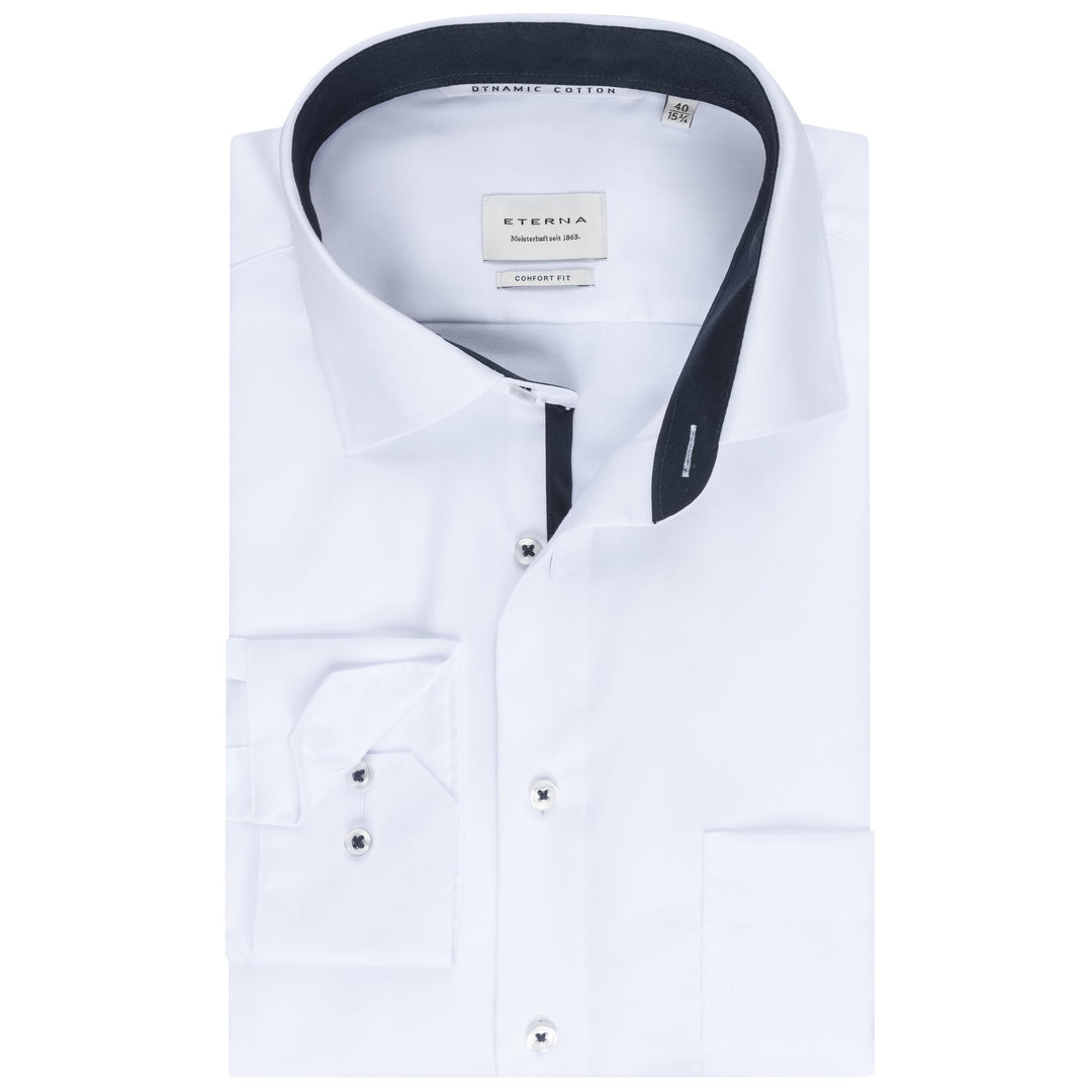 ETERNA Hemd Langarm | Comfort Fit | Bügelfrei, Knitterfrei | 100% Baumwolle 44 *´weiss´00`*, 44 *´we