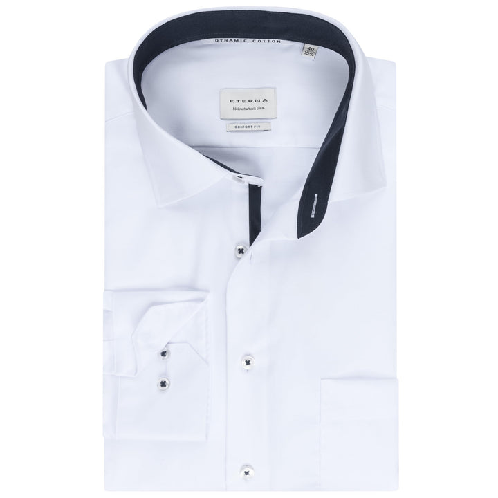 ETERNA Hemd Langarm | Comfort Fit | Bügelfrei, Knitterfrei | 100% Baumwolle 44 *´weiss´00`*, 44 *´we
