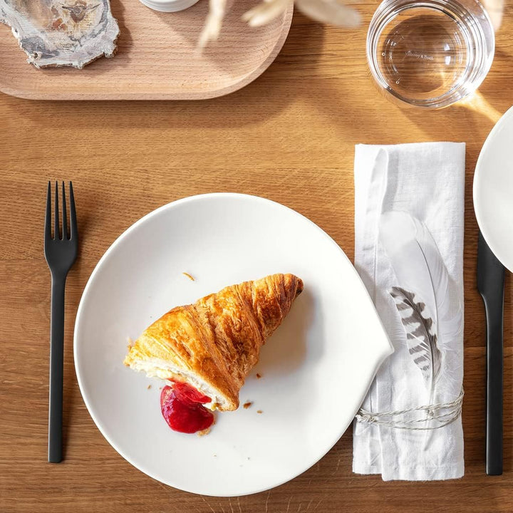 Villeroy und Boch Flow Frühstücksteller, Premium Porzellan, 23 x 22 cm, Flow 23x22cm Fr&amp;