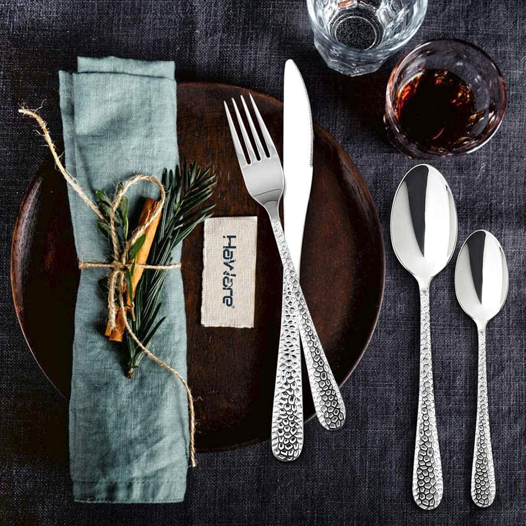 Besteck Set, HaWare 30-teilig Besteckset Edelstahl Essbesteck für 6 Personen mit Messer Gabel Löffel