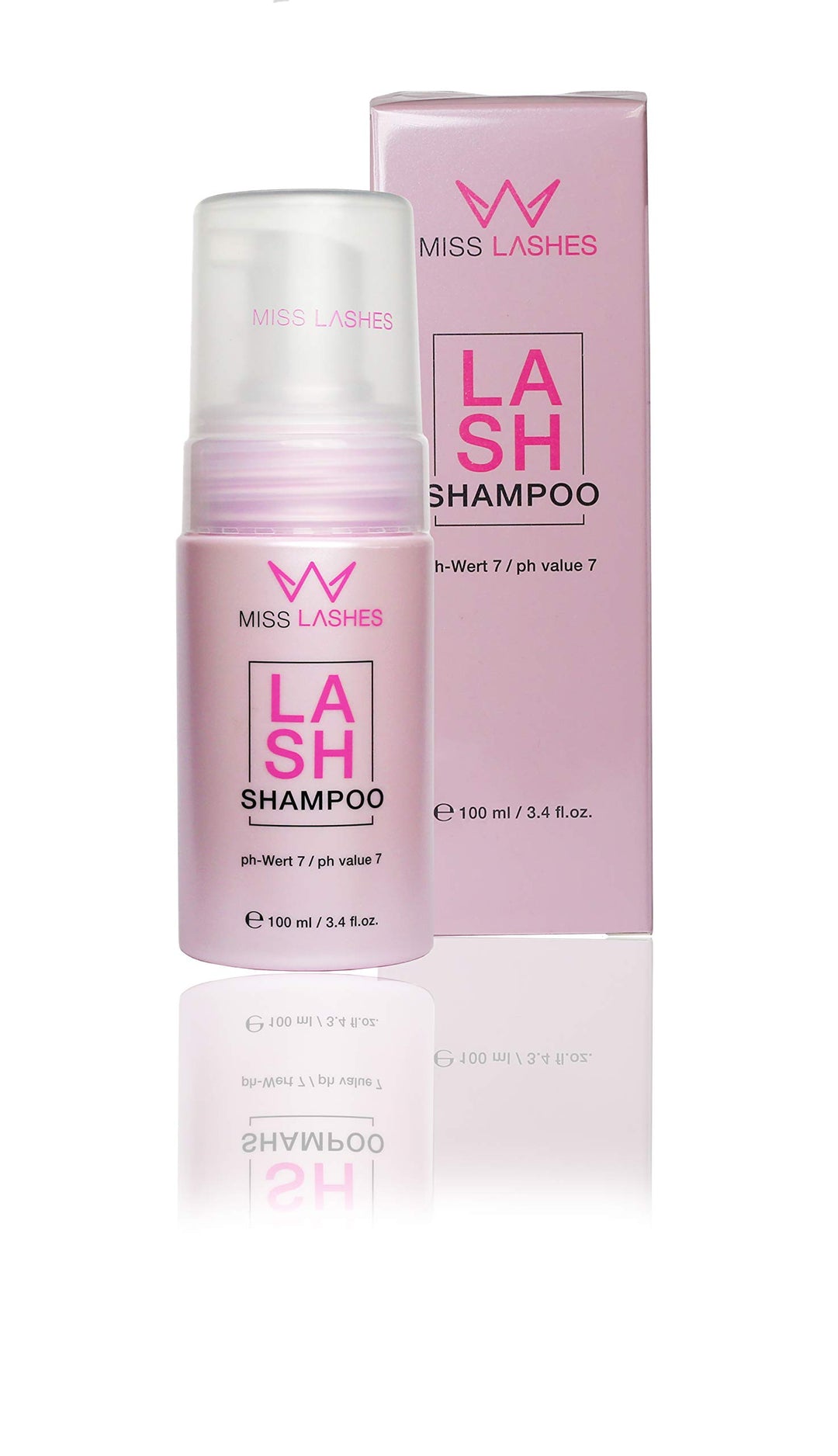 Miss Lashes Wimpernshampoo (100ml) – Lash Extension Shampoo, Cleanser, Verlängert die Haltbarkeit vo