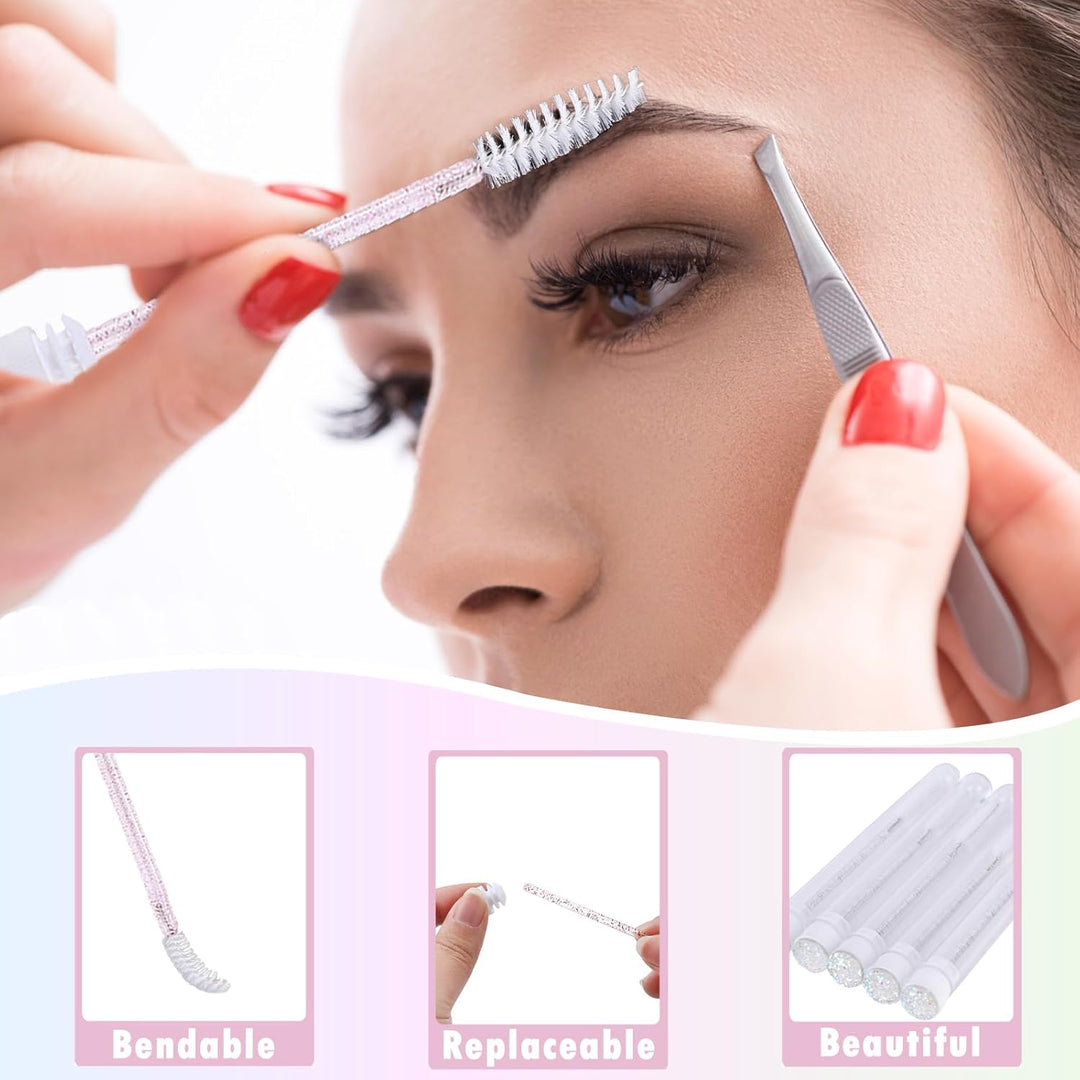 50PCS Lash Shampoo Flaschen Bürsten Set, leere Pumpflasche, Reinigungsbürste, Wimpernverlängerungsro