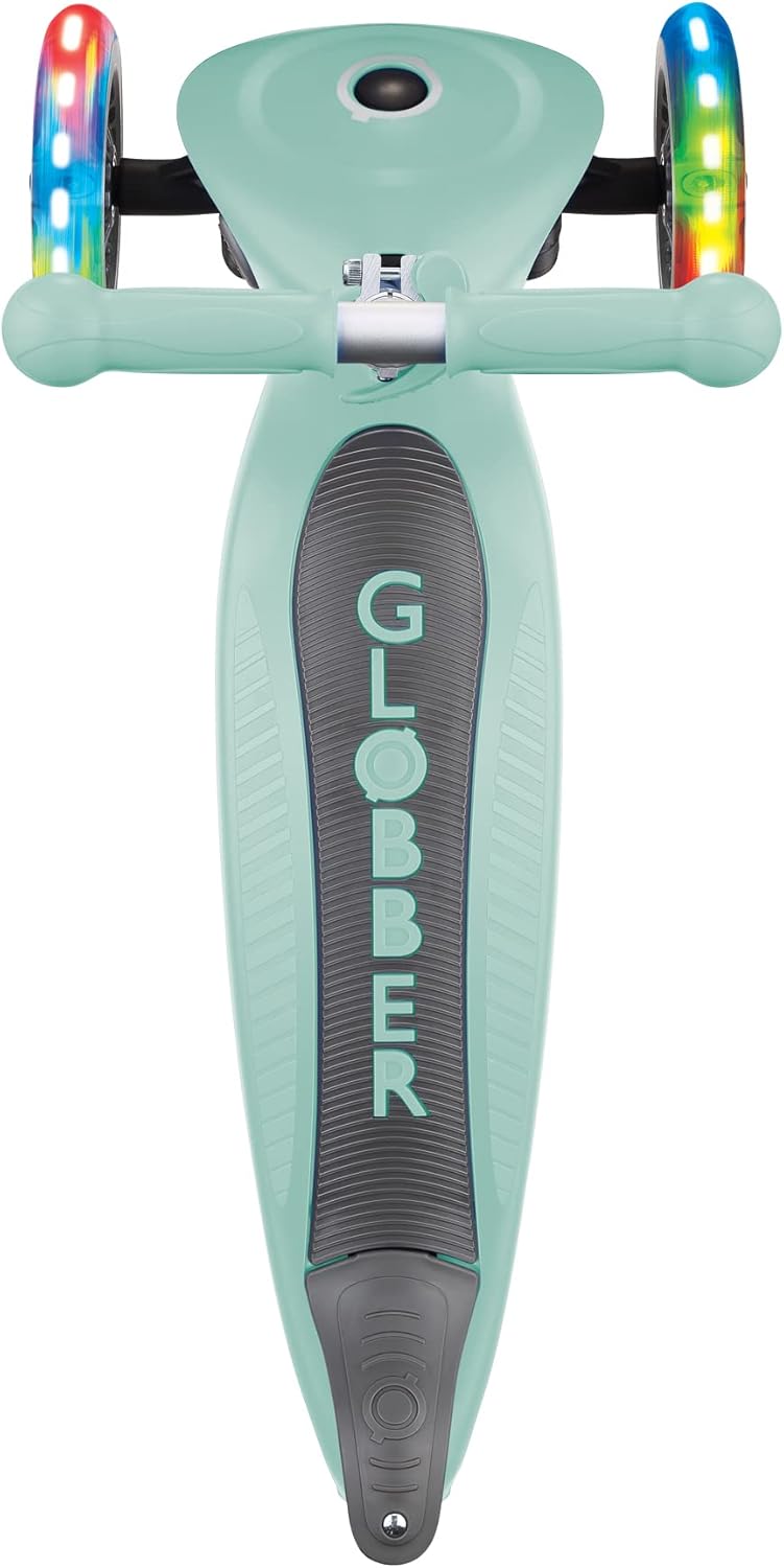 Globber - Primo FOLDABLE LIGHTS - Faltbarer Tretroller mit 3 Rädern für Kinder im Alter von 3 bis 6