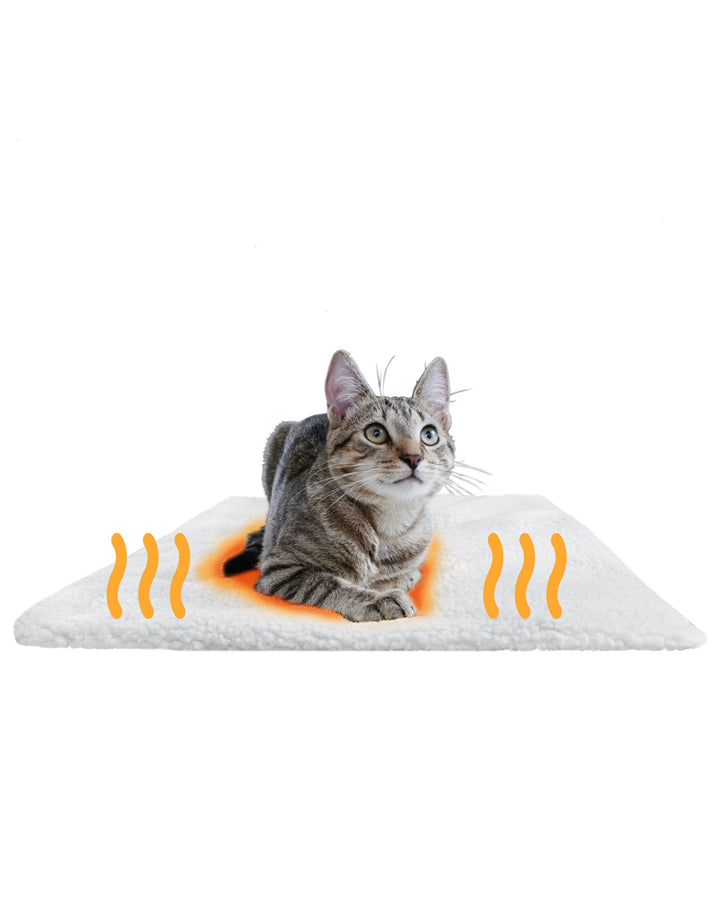 PiuPet® Selbstheizende Katzendecke I 60x45cm I Heizdecke ohne Strom I für Wärmedecke I Wärmematte I
