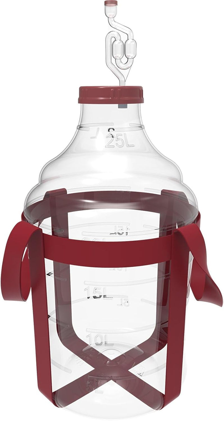 lilawelt24 10 L Gärballon Weinballon Gärbehälter Flasche Weithalsballon Gummistopfen