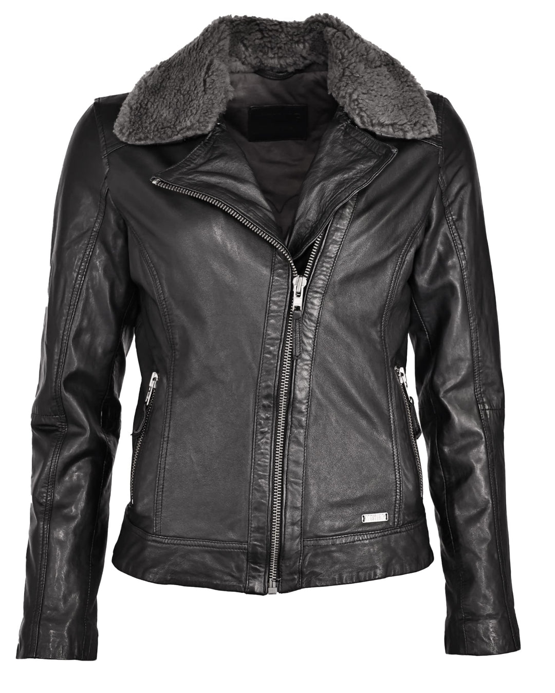 MUSTANG Damen Lederjacke 3102136 L Schwarz, L Schwarz