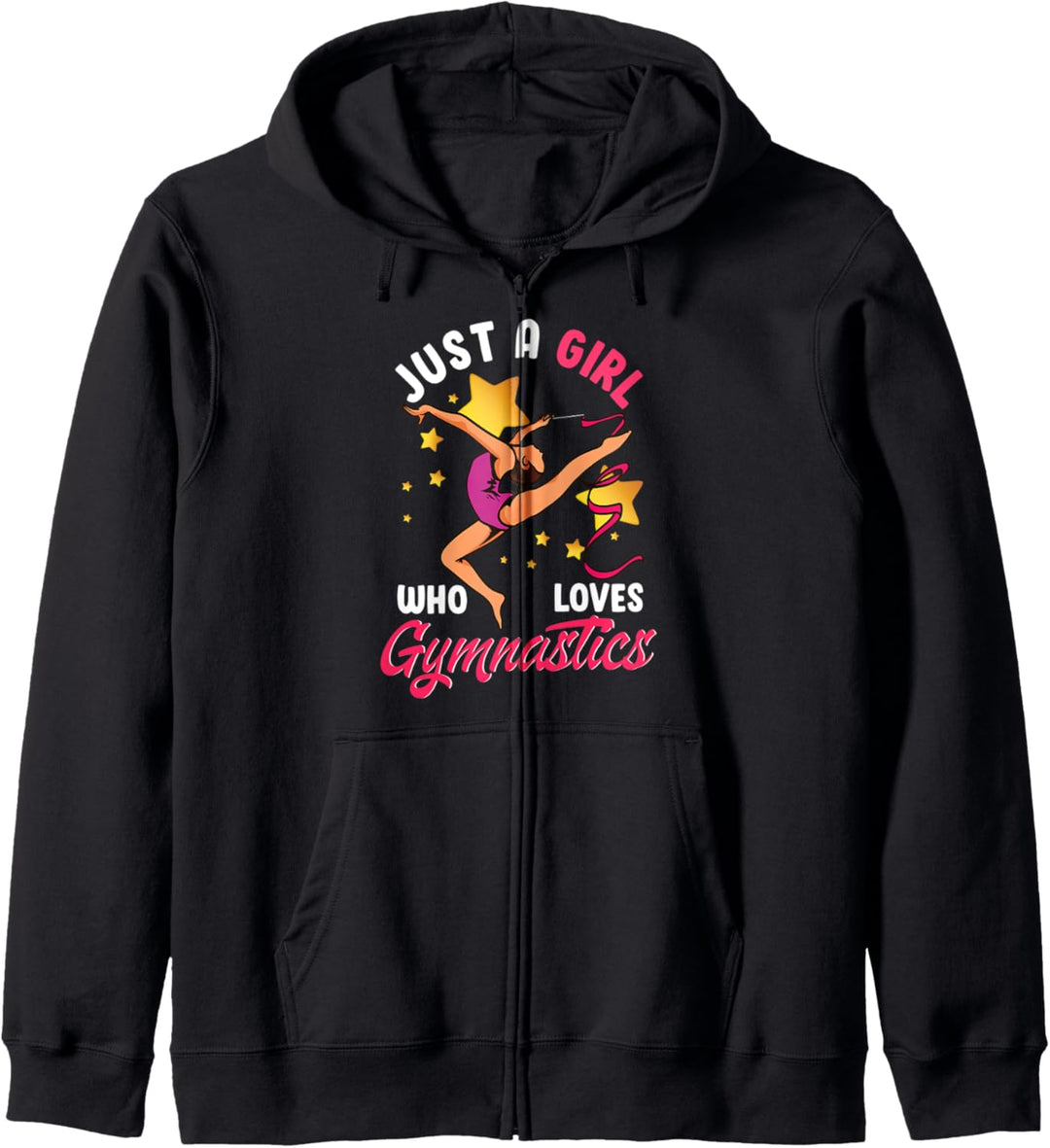 Just A Girl Who Loves Gymnastics Girls Gymnastic Sport Lover Kapuzenjacke