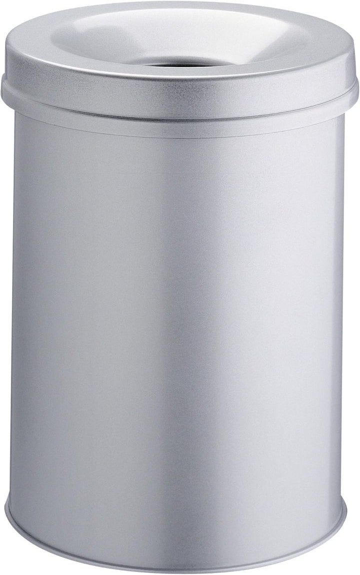 Durable Papierkorb Safe rund 30 Liter, grau, 330610 grau 30 Liter, grau 30 Liter