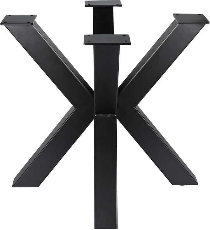 Homtone Metall Tischbeine für Runder Tisch, 2 Stück Kreuzform Industrial Metallfüsse Tischgestell Ti