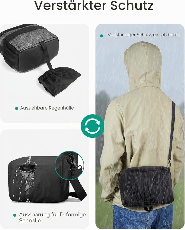 BAGSMART Kameratasche Spiegelreflex DSLR SLR Fototasche Spiegelreflexkamera Systemkamera Objektive Z