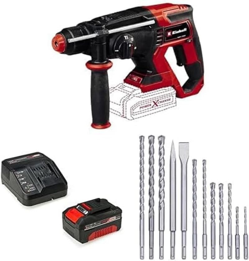 Einhell Akku-Bohrhammer TE-HD 18/20 Li Power X-Change (18 V, 1.8 J, 20 mm Bohrleistung in Beton, 4.7