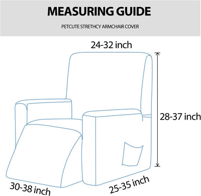 PETCUTE Sesselschoner Stretchhusse für Relaxsessel Sesselhusse Sessel gerettet Ruhesessel bezige was