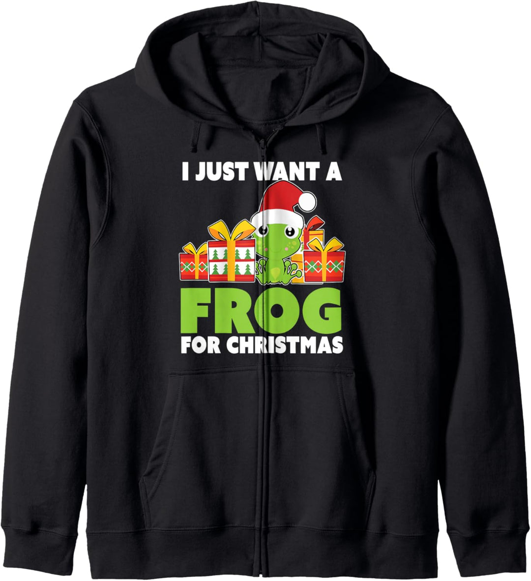 Niedlicher Weihnachtsfrosch – süsser Weihnachtsfrosch Kapuzenjacke