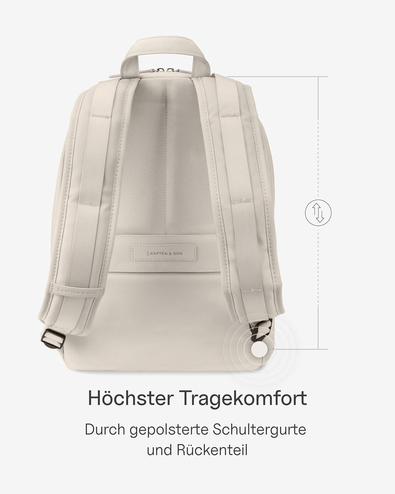 Kapten & Son Rucksack Aalborg in All Black oder Muted Clay | Unisex | Stylischer & Praktischer 12L R