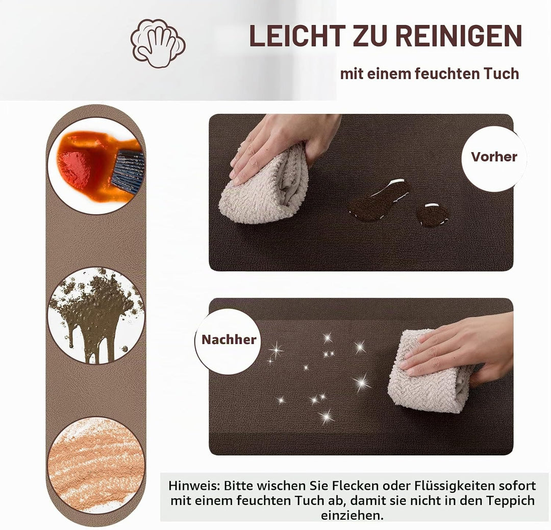 Carvapet rutschfest Küchenteppich Anti Ermüdungsmatte 20MM Dicke Küchenläufer Schaum-Stehmatten PVC