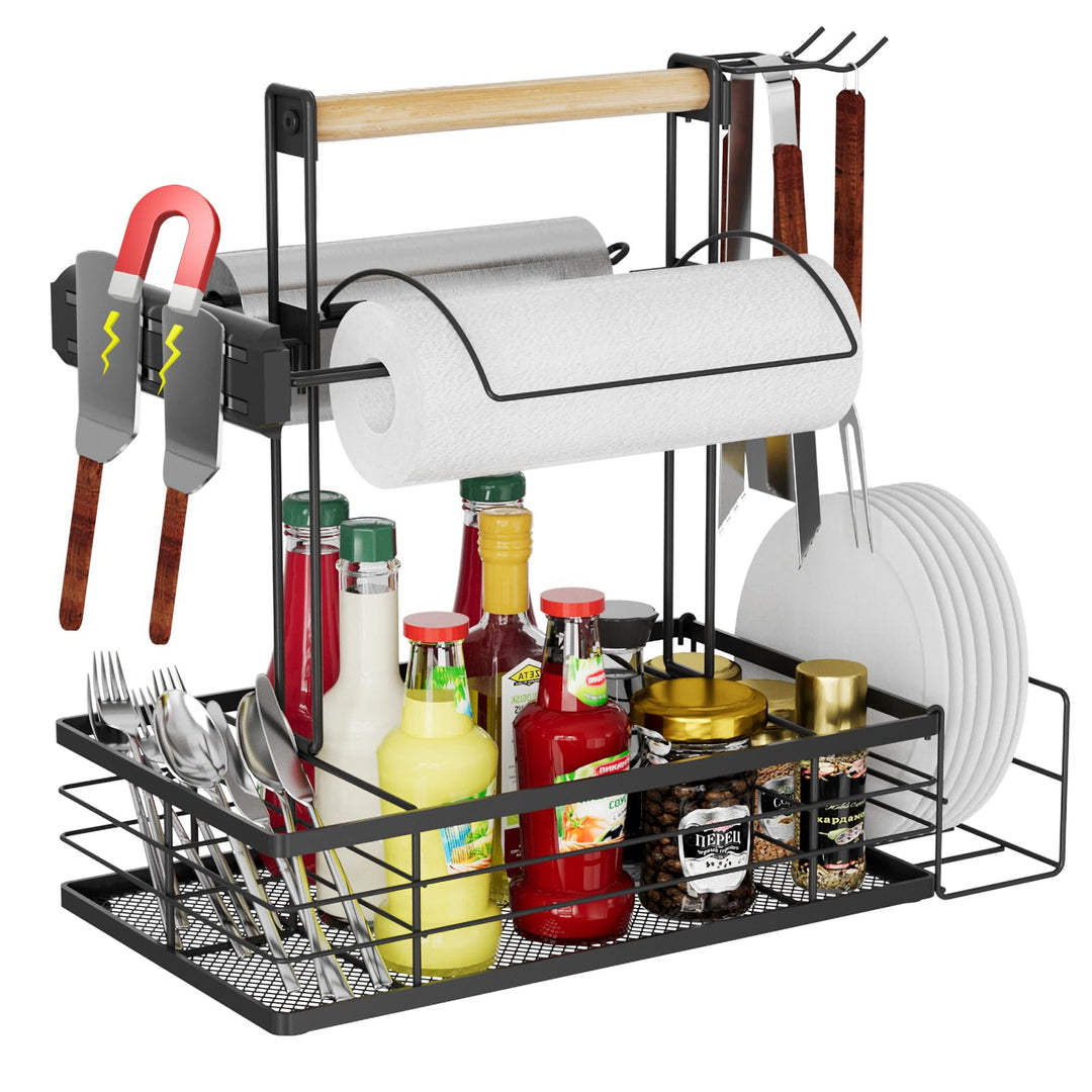 Grill-Caddy mit Papierhandtuchhalter
