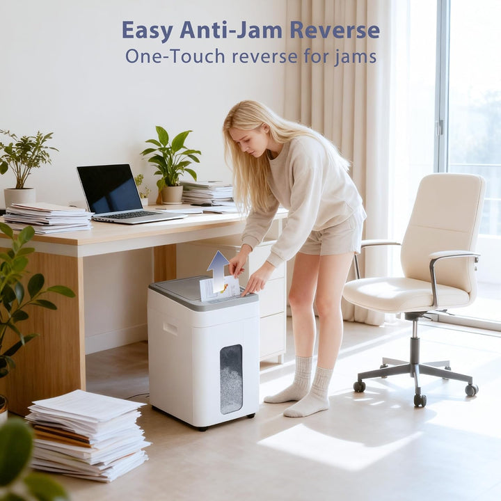 Aktenvernichter Papierschredder Paper Shredder: 400-Blatt Auto-Feed P5 Mikroschnitt Partikelschnitt