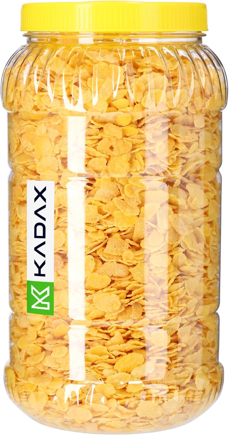 KADAX Vorratsdose mit Deckel, Vorratsbehälter aus Kunststoff, Einweckgefäss mit Griff, Plastikbehält