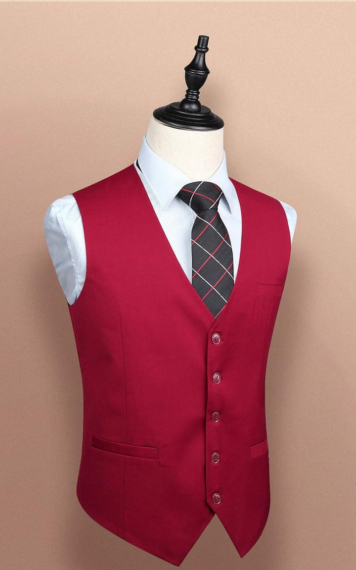 Enlision Anzugweste für Herren Formelle Einfarbige Weste Hochzeit Elegant Anzugwesten Business Weste