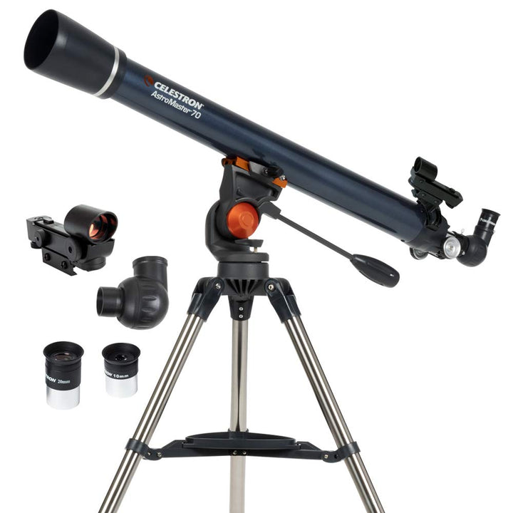 Celestron 21061 AstroMaster 70AZ Refraktorteleskop, dunkelblau AstroMaster 70 AZ Refraktor, AstroMas