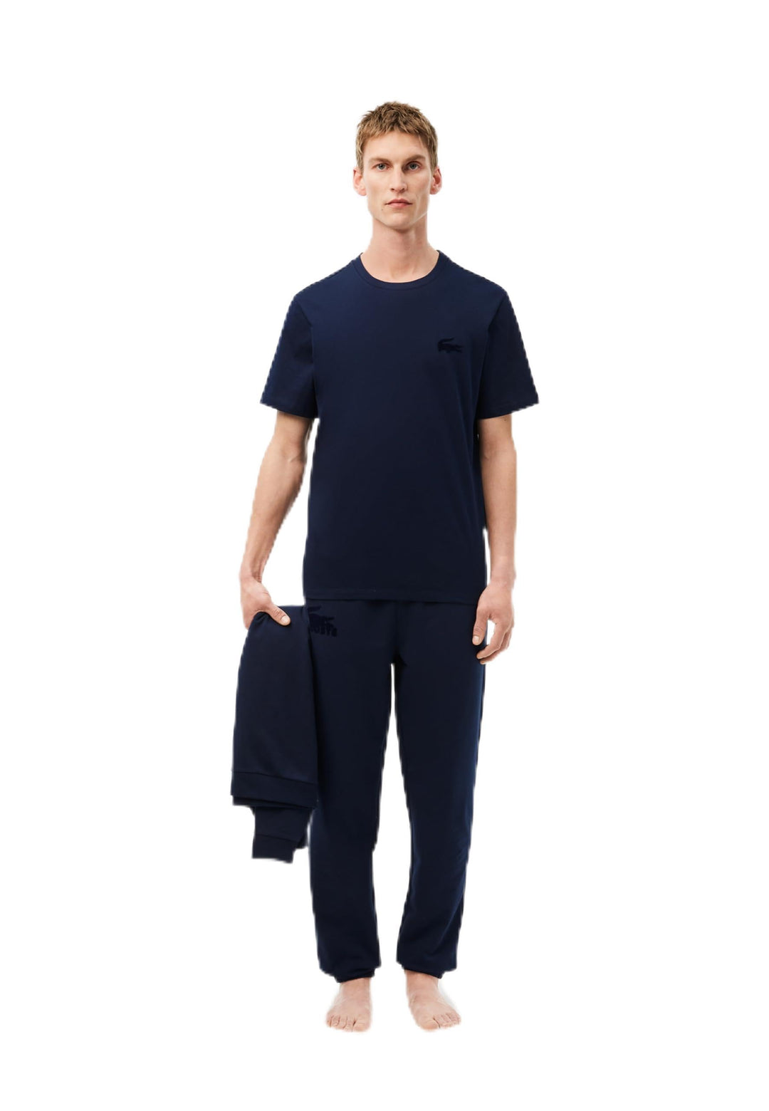 Lacoste Herren T-Shirt Rundhals TH1709, Männer Basic Tshirt,Tee,Regular Fit S Marine, S Marine