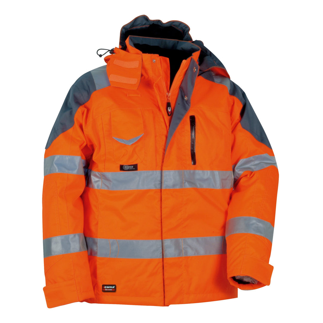 Cofra V017-0-01.Z48 Polsterjacke "Rescue", Grösse 48, orange 48 Orange Flu / Antrac, 48 Orange Flu /