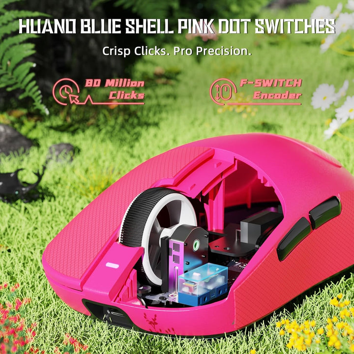 ATTACK SHARK X8SE Kabellose Gaming-Maus, 55g Ultraleicht, PAW3311 Sensor, BK52820 Chip, 25.000 DPI,