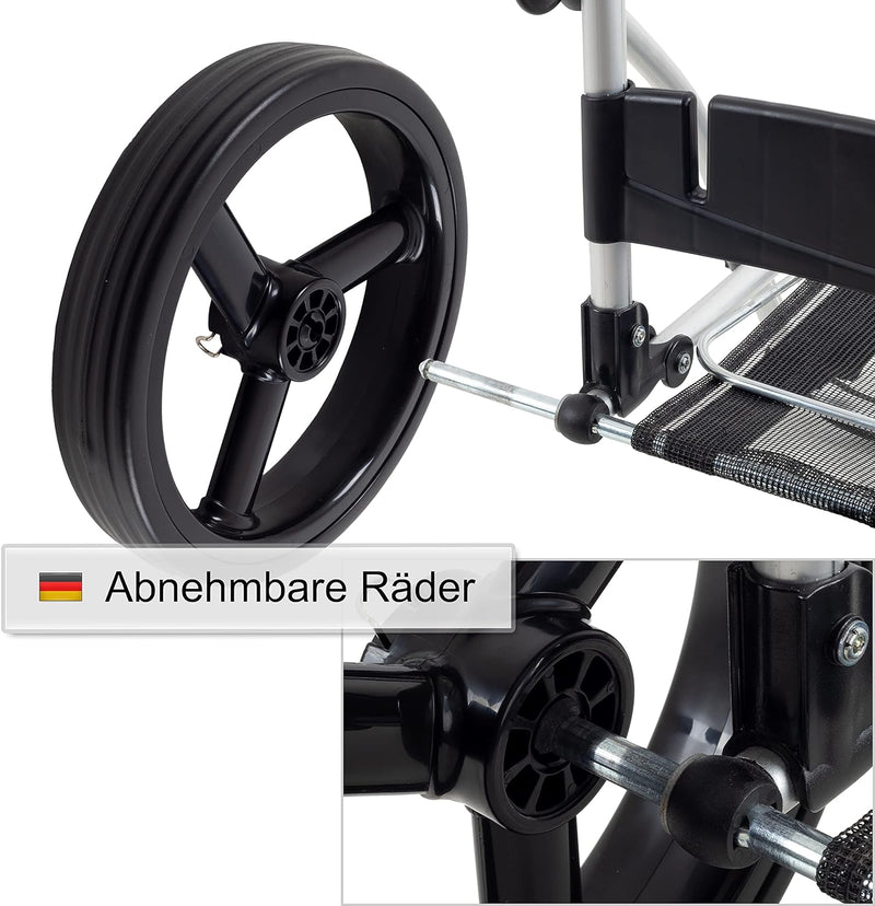 Andersen Shopper Royal mit 3-Speichenrad Alu klappbar mit Rad Ø 25 cm und 49 Liter Tasche Senta schw