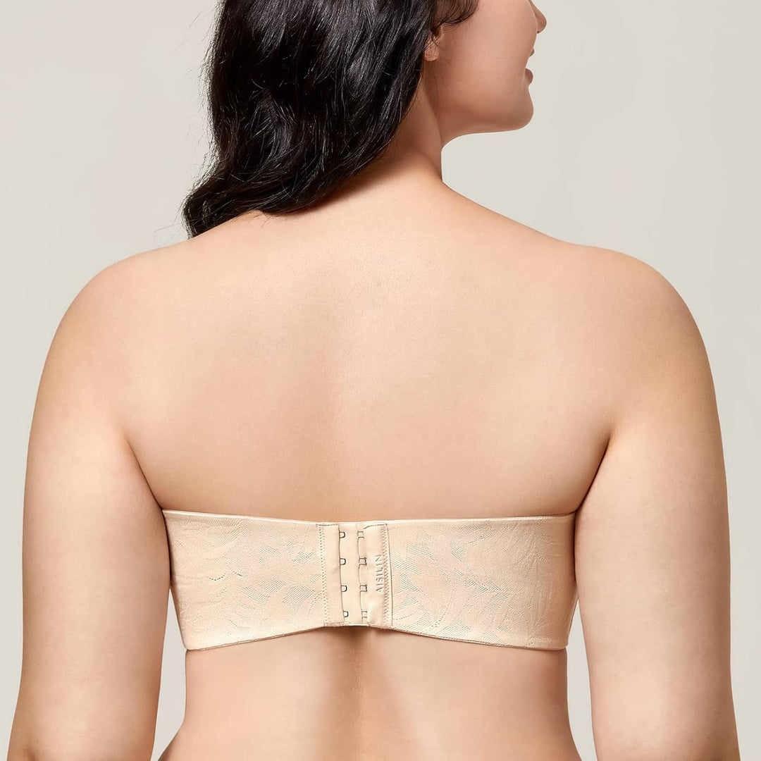 AISILIN Damen Trägerloser BH Grosse Grössen Minimizer Bandeau BH mit Bügel Spitze Multiway Ungefütte
