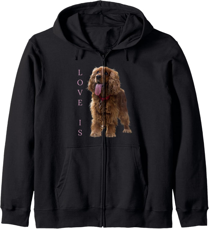 Englisch Cocker Spaniel Shirt Hund Mama Papa Liebe Haustier Kapuzenjacke